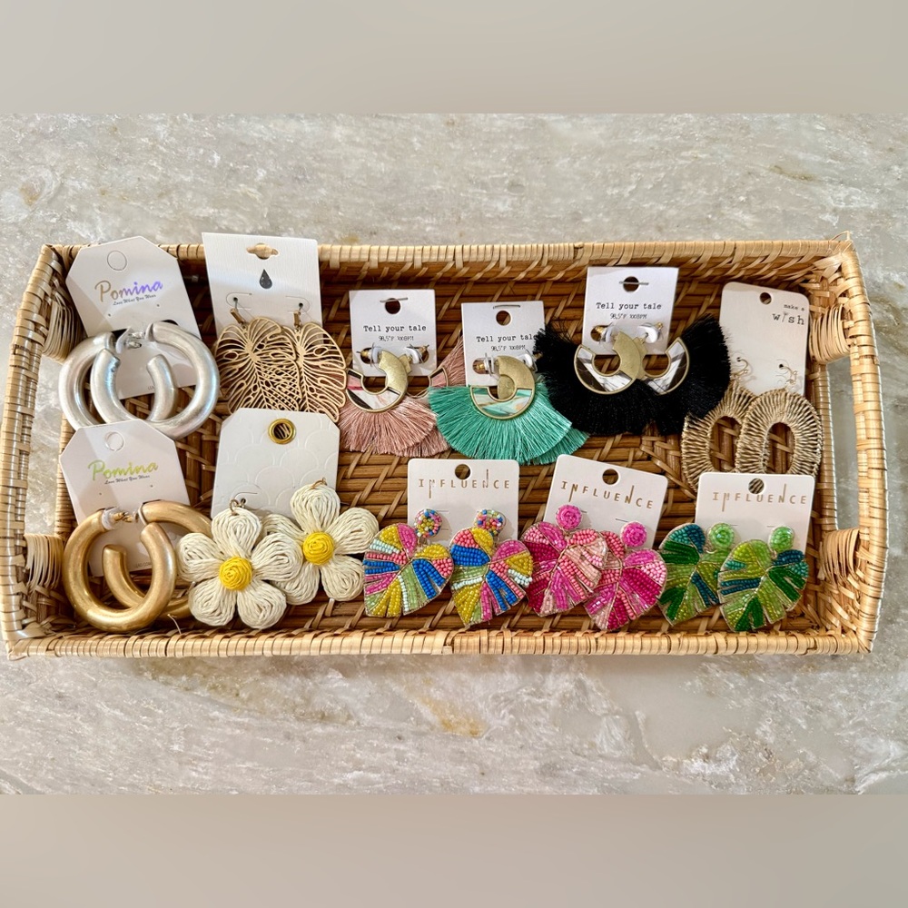 Colorful Statement Earrings Set